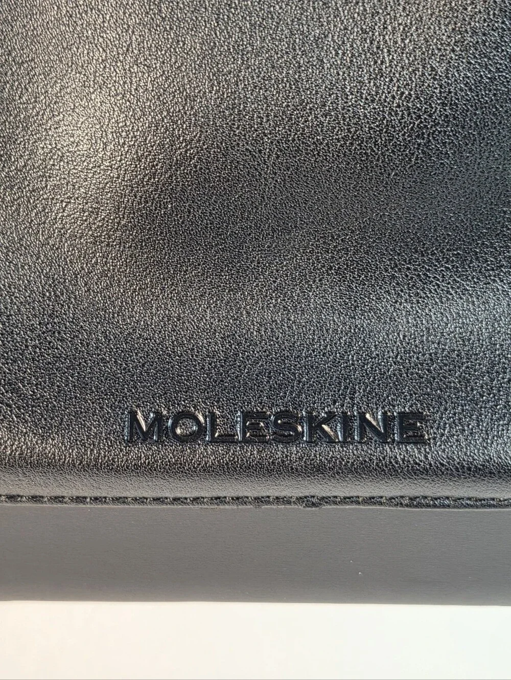 Moleskine Black Minimalist Leather-Style Backpack